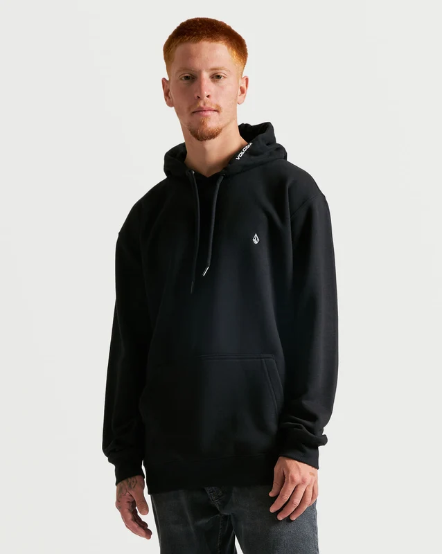 Moletom Volcom Canguru Single Stone Preto M / PRETO
