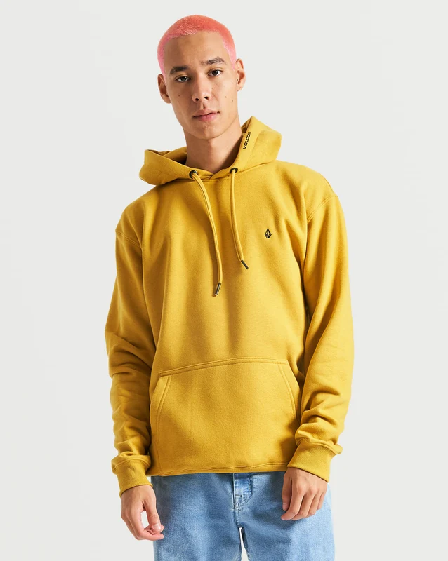 Moletom Volcom Canguru Single Stone Amarelo G / AMARELO