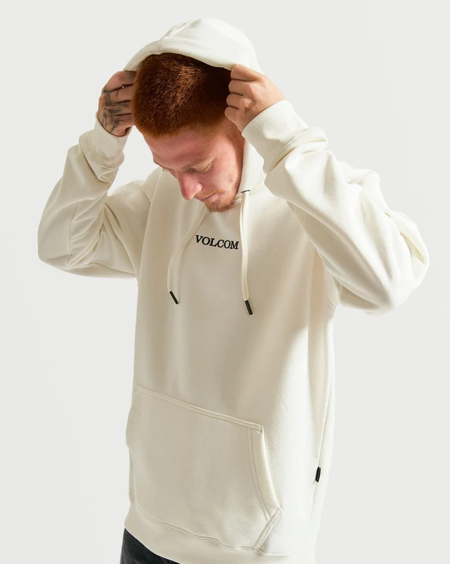 Moletom Volcom Canguru Signature Off White P / OFF WHITE