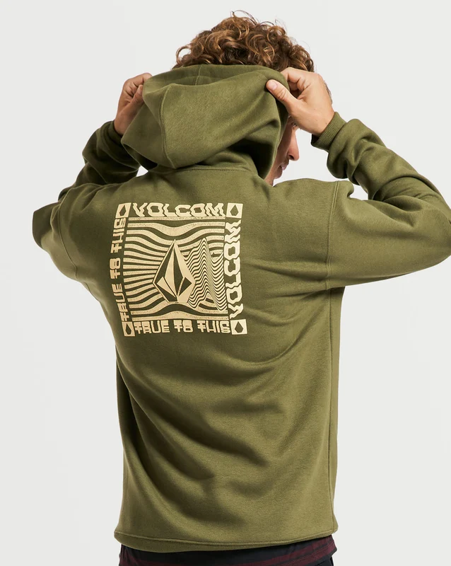 Moletom Volcom Canguru True To This Militar P / VERDE MILITAR