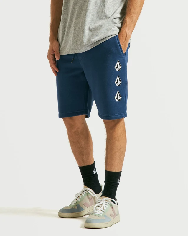 Bermuda Moletom Volcom Iconic Stone Azul M / AZUL ESCURO