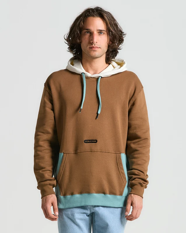 Moletom Volcom Canguru Forzee Marrom P / Marrom