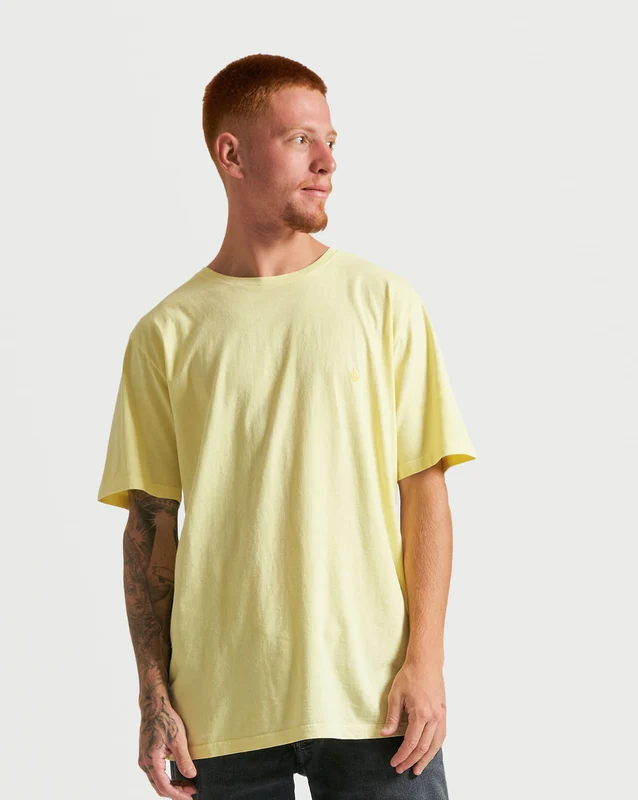 Camiseta Volcom Regular Solid Stone Amarela P / AMARELO