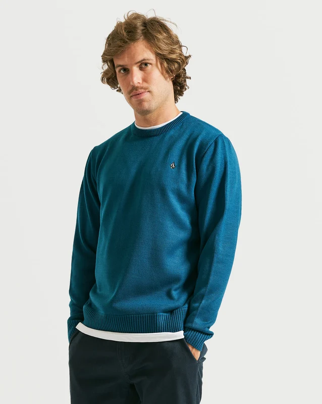 Tricot Volcom Classic Stone Azul G / AZUL ESCURO