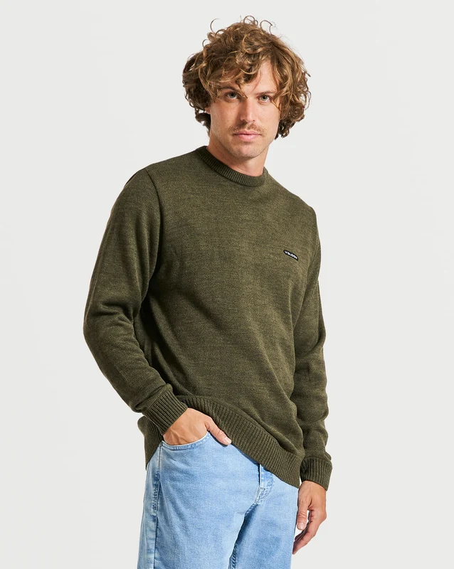 Tricot Volcom Stone Block Militar GG / MESCLA VERDE MILITAR
