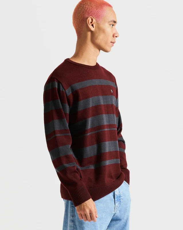 Tricot Volcom Sumpter Vinho P / VINHO/CINZA GRAFITE