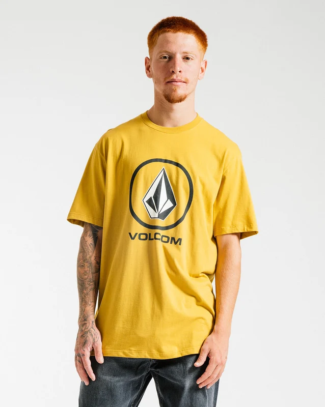 Camiseta Volcom Regular Crisp Stone Amarela M / AMARELO