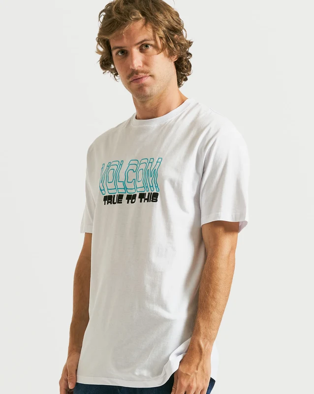 Camiseta Volcom Regular Double Take Branca M / BRANCO