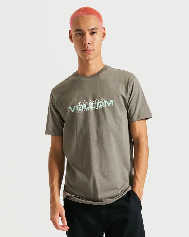 Camiseta Volcom Slim Cover Up Cinza P / CINZA