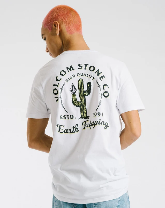 Camiseta Volcom Long Fit Prickly Branca G / BRANCO