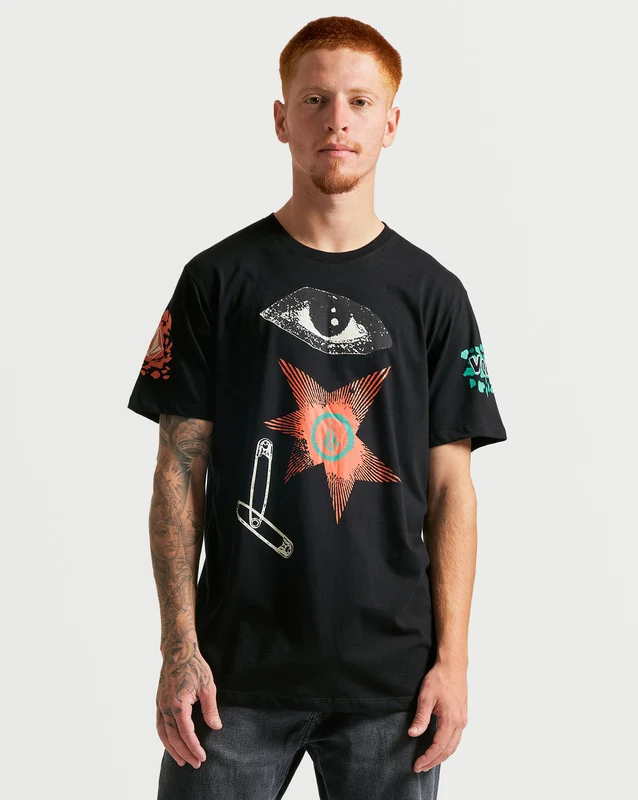Camiseta Volcom Long Fit Holidazed Preta P / PRETO