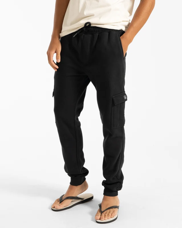Calça Moletom Volcom Comf Cargo Preta GG / Preto