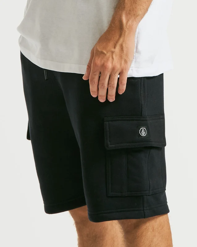 Bermuda Moletom Volcom Comf Cargo Preta GG / PRETO