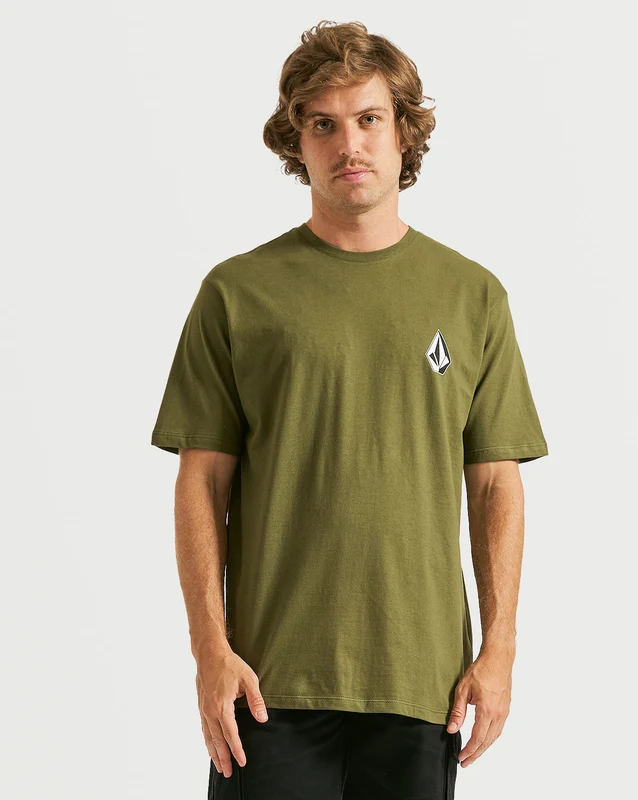 Camiseta Volcom Regular Deadly Stone Militar P / VERDE MILITAR