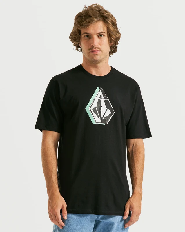 Camiseta Volcom Regular Slightly Removed Preta M / PRETO