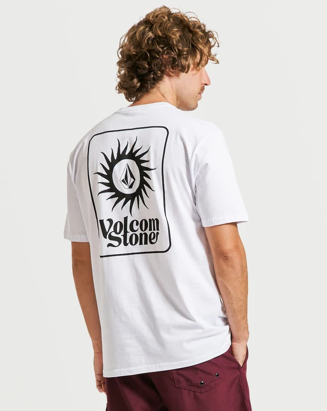Camiseta Volcom Regular Sunrizer Branca G / BRANCO