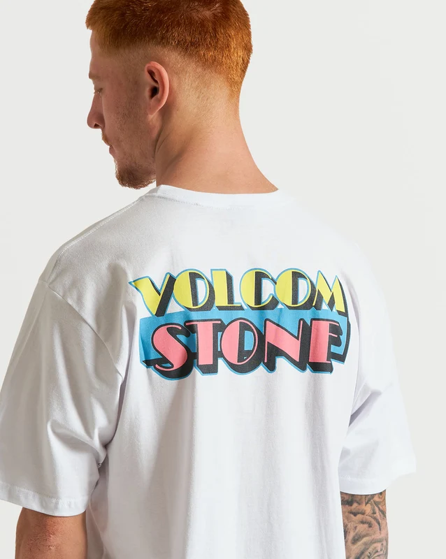 Camiseta Volcom Regular Stript Branca M / BRANCO