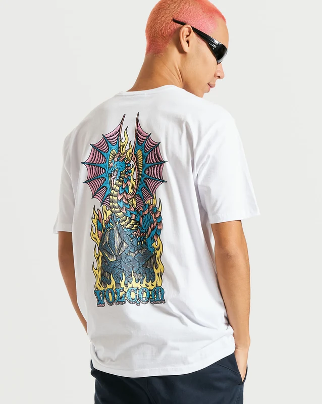 Camiseta Volcom Regular Brimstone Branca M / BRANCO