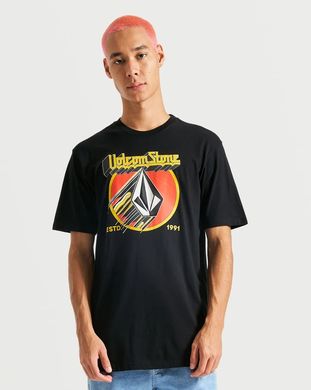 Camiseta Volcom Regular Vengeance Preta P / PRETO