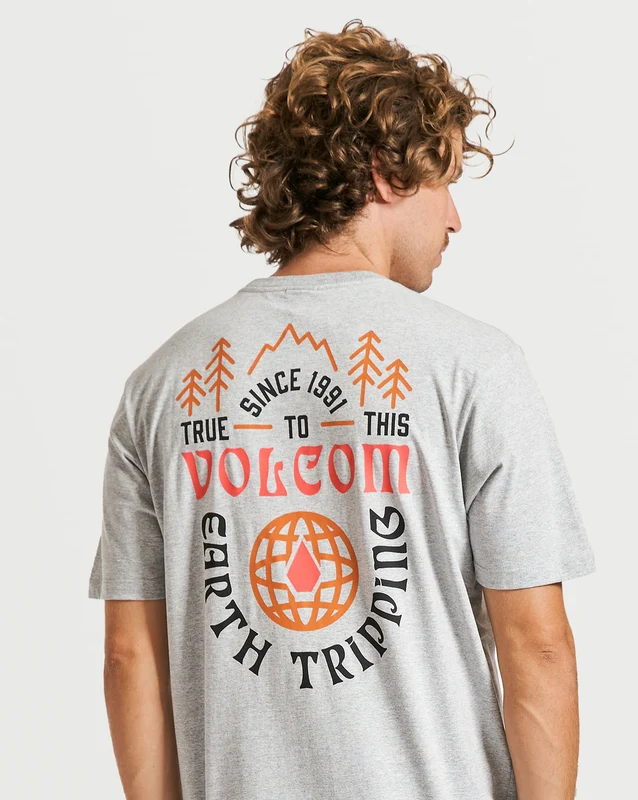 Camiseta Volcom Regular Legend Cinza G / MESCLA CINZA