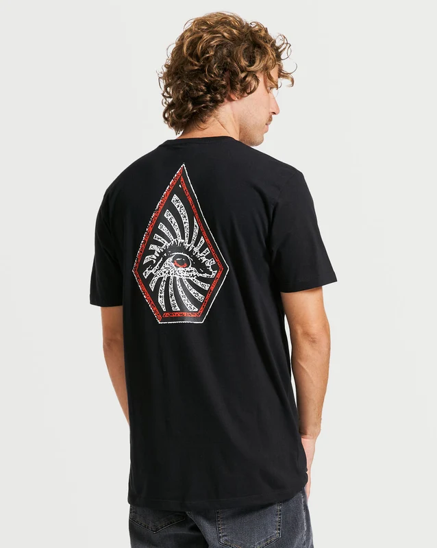 Camiseta Volcom Regular Surf Vitals Jack Preta M / PRETO