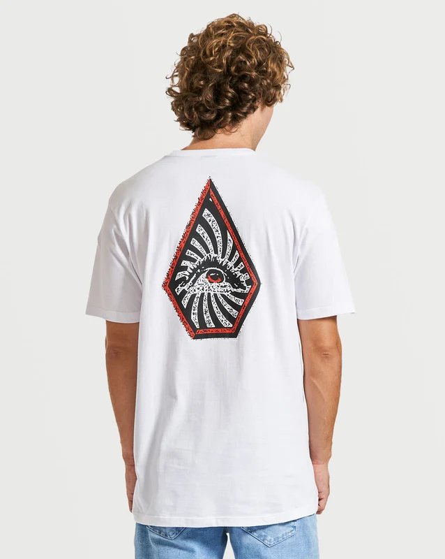 Camiseta Volcom Regular Surf Vitals Jack Branca M / BRANCO