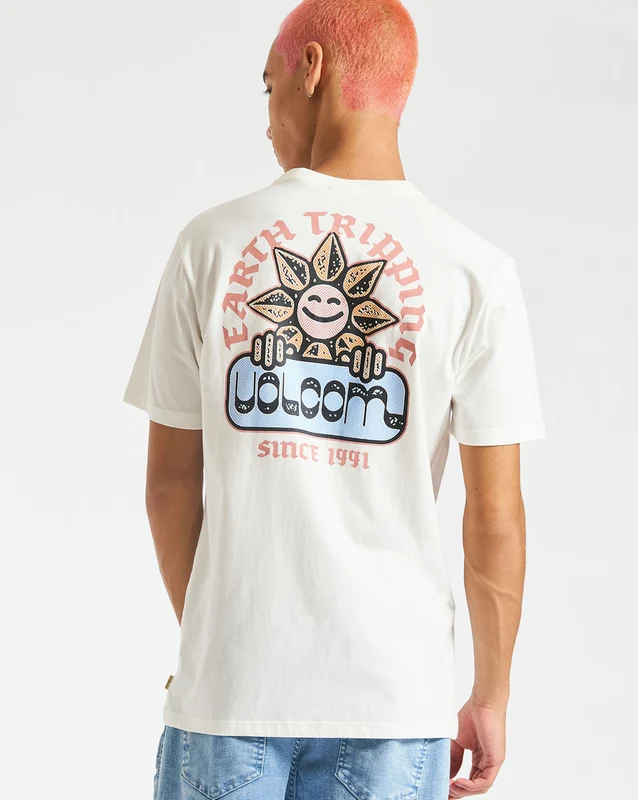 Camiseta Volcom Regular Gardener Off White G / OFF WHITE