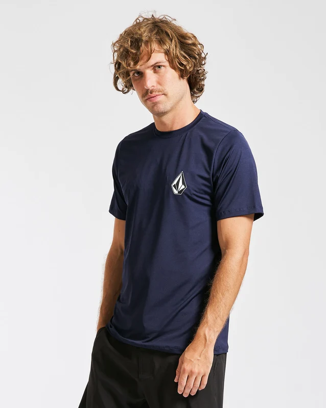 Lycra Volcom Manga Curta Deadly Stones Marinho M / Marinho