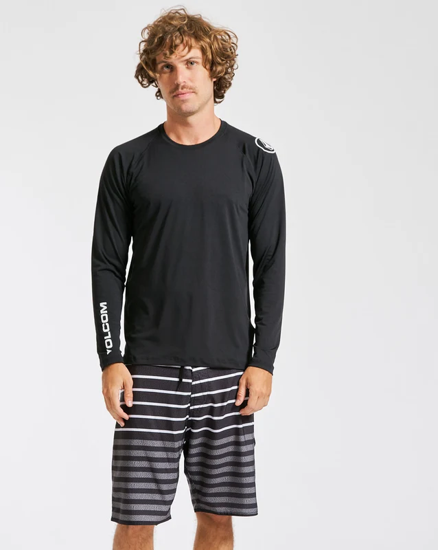 Lycra Volcom Manga Longa Lido Stone Preta G / Preto
