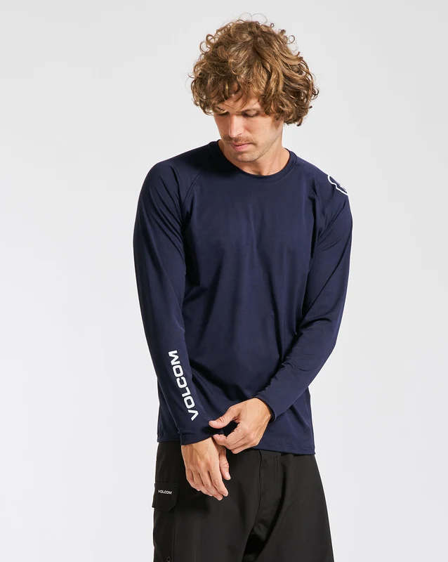 Lycra Volcom Manga Longa Lido Stone Azul M / Marinho
