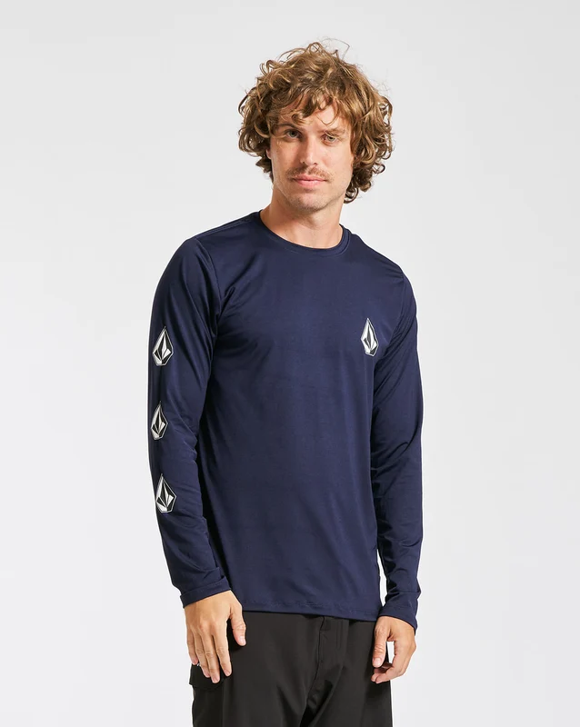 Lycra Volcom Manga Longa Deadly Stones Azul GG / Marinho