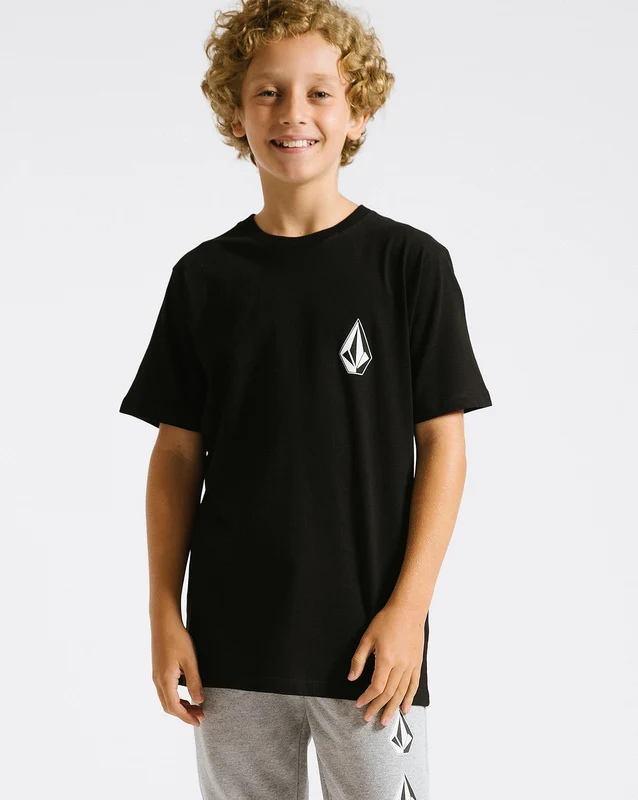 Camiseta Volcom Regular Deadly Stone Juvenil Preta 12 / PRETO