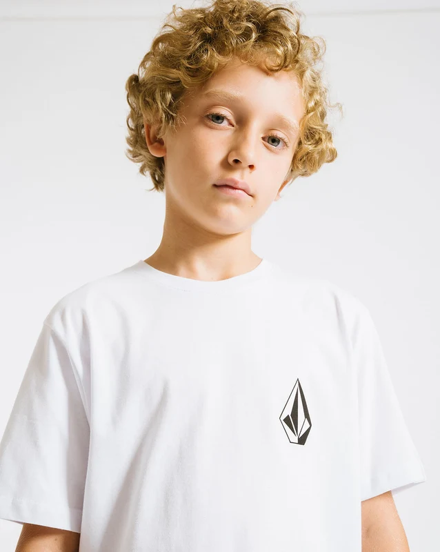 Camiseta Volcom Regular Deadly Stone Juvenil Branca 8 / BRANCO