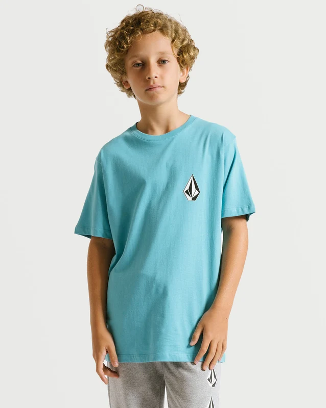 Camiseta Volcom Regular Deadly Stone Juvenil Azul 12 / AZUL CLARO