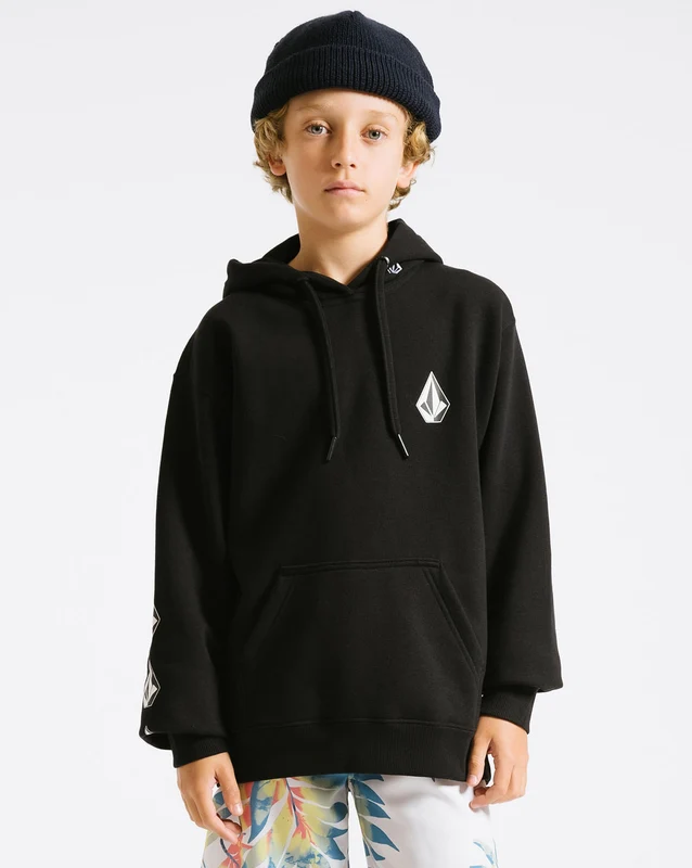 Moletom Volcom Canguru Iconic Juvenil Preto 8 / PRETO