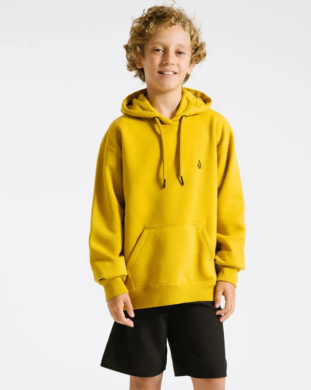 Moletom Volcom Canguru Single Stone Juvenil Amarelo 12 / AMARELO