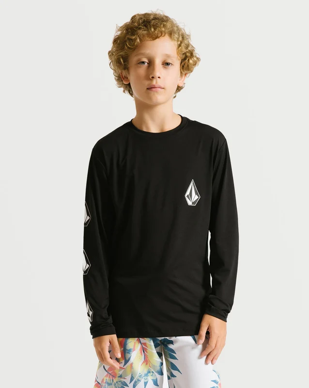 Lycra Volcom Deadly Stone Juvenil Preta 10 / Preto
