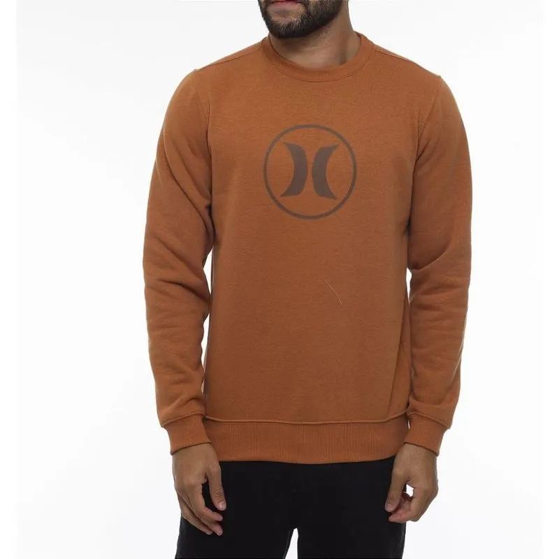 Moletom Hurley Careca Circle Stone WT23 Masculino Ocre GG / marrom
