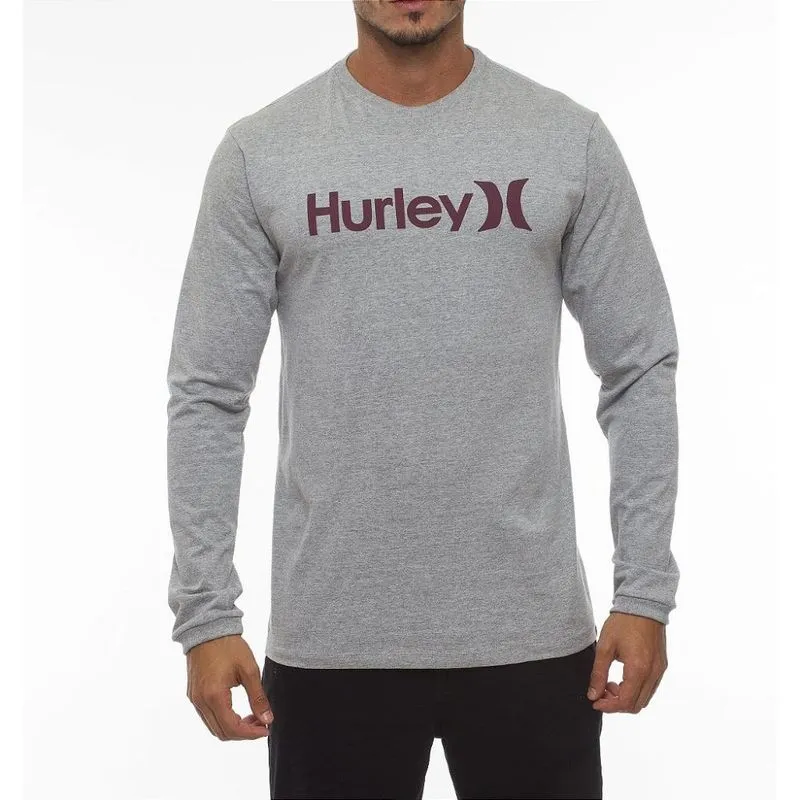 Camiseta Hurley Manga Longa O&O Solid WT23 Cinza Mescla G / cinza