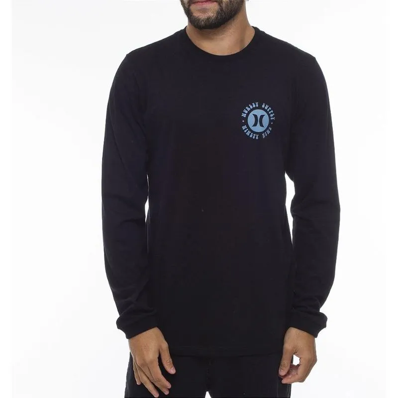 Camiseta Hurley Manga Longa Mandala WT23 Masculina Preto P / preto