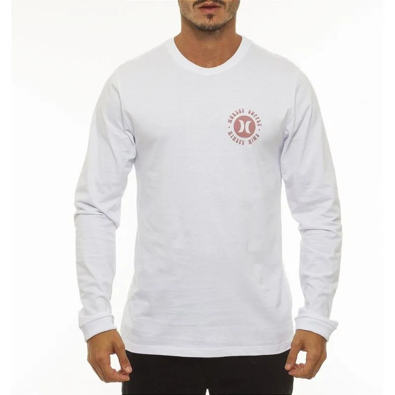 Camiseta Hurley Manga Longa Mandala WT23 Masculina Branco GG / branco