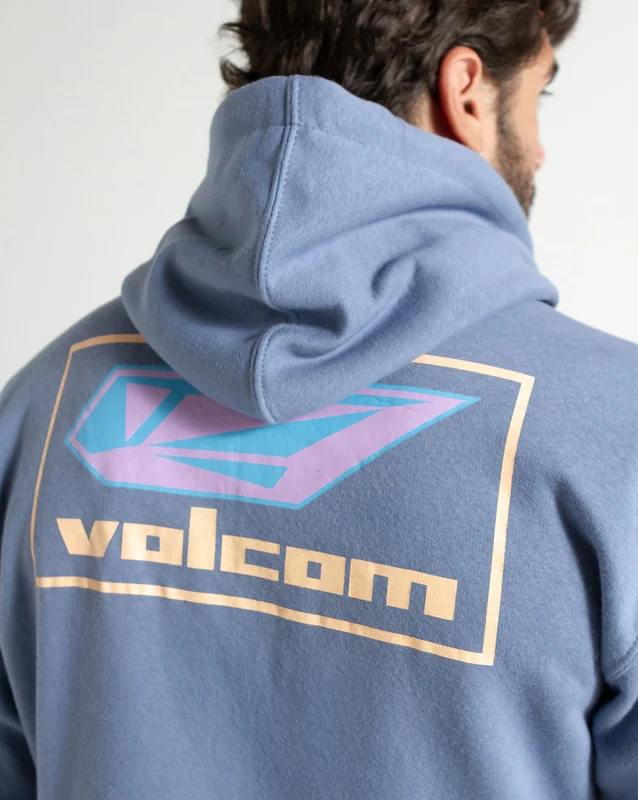 Moletom Volcom Canguru Watanite Azul G / Azul