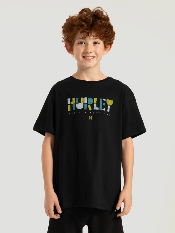Camiseta Hurley Paint Juvenil Preta 08 / Preto
