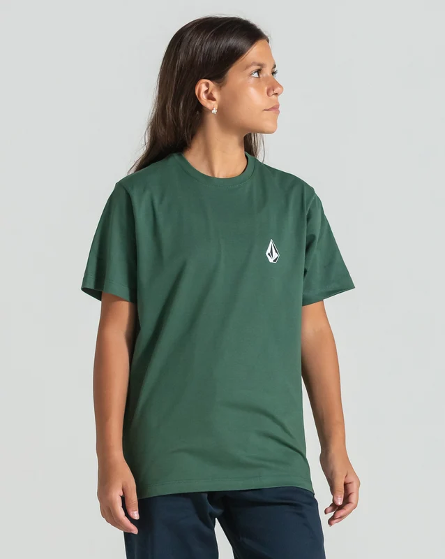 Camiseta Volcom Iconic Juvenil Verde 12 / VERDE
