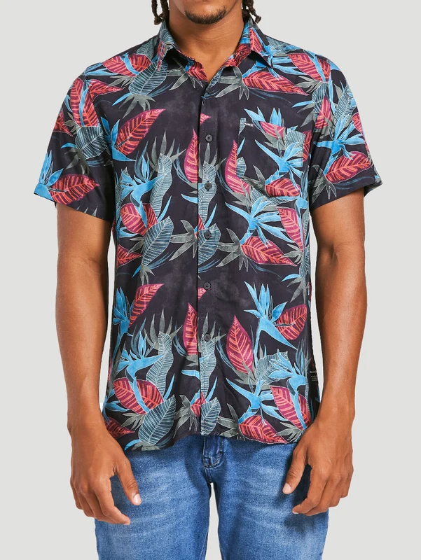 Camisa Manga Curta Hurley Dragon Preta P