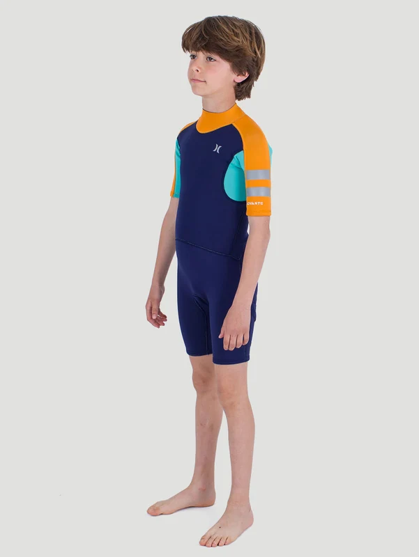 Short John Juvenil Hurley Advant 2/2mm Springsuit Marinho 10 / Marinho