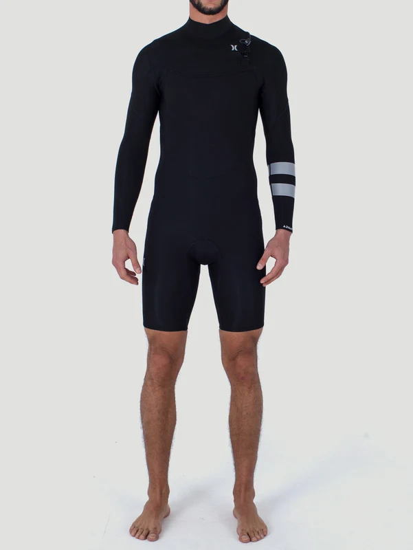 Short John Hurley Advant 2/2mm LS Springsuit Preto G / Preto
