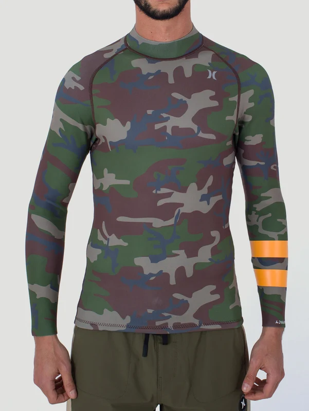 Jaqueta Neoprene Hurley Advant Printed 1mm Militar G / Camuflado