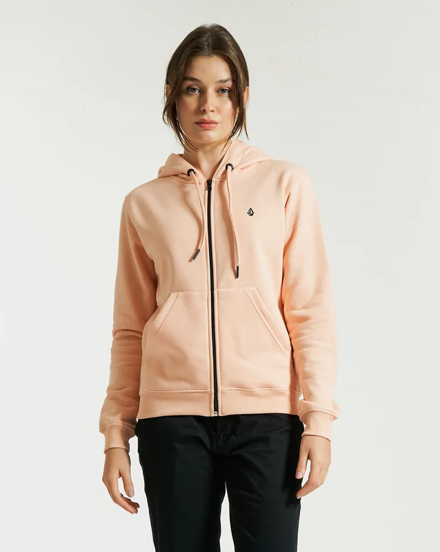 Moletom Volcom Canguru Single Stone Rosa M / ROSA