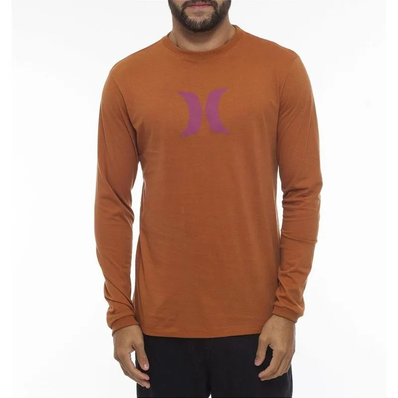 Camiseta Hurley Manga Longa Icon WT23 Ocre M / marrom